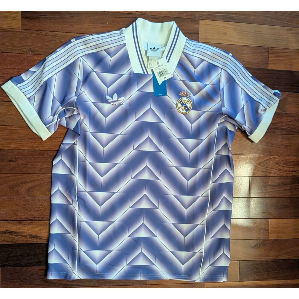 Real Madrid LFSTLR Jersey adidas Purple Geometric Men's Medium JN3055 NWT $110